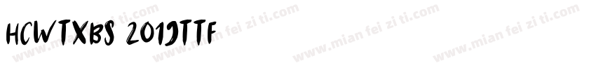 HCWTXBS 2019ttf字体转换